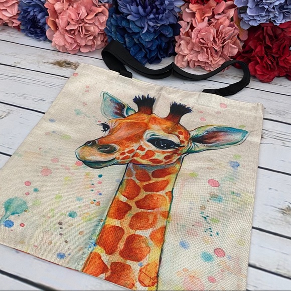 Eco-Friendly Giraffe Folding Tote Bag - Picture 4 of 11